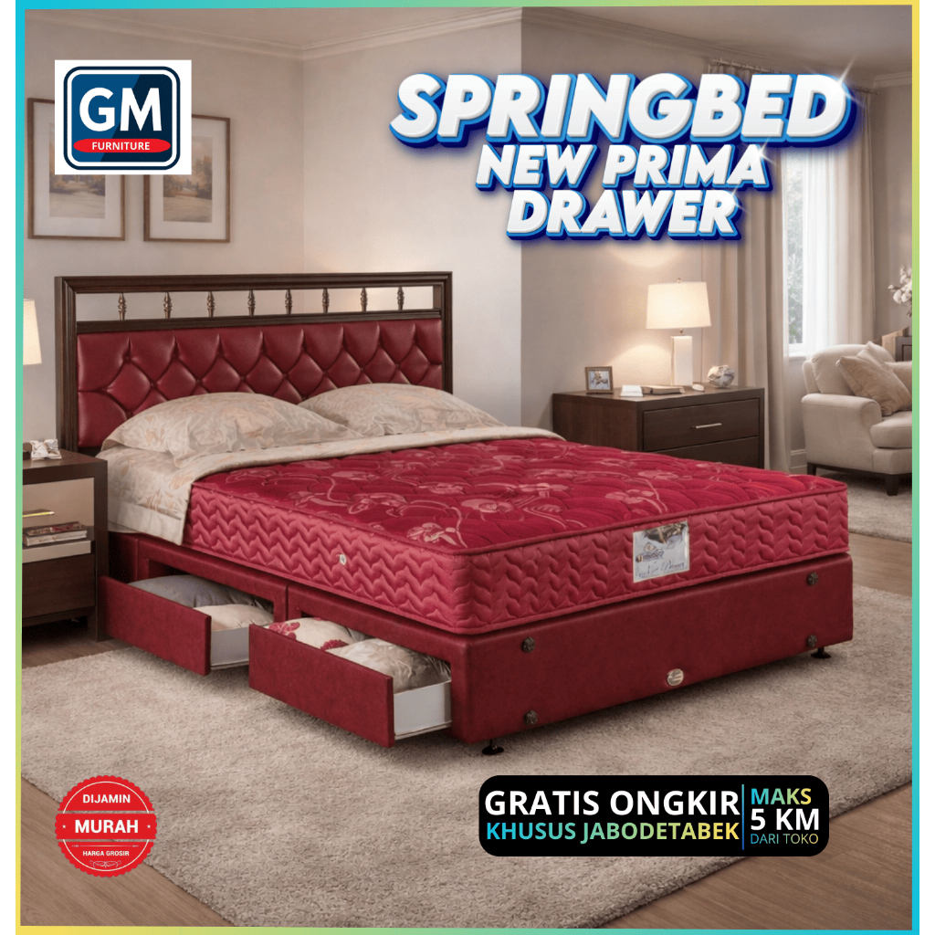 Springbed Guhdo Drawer Bed New Prima / Kasur Guhdo New Prima - Guhdo Springbed