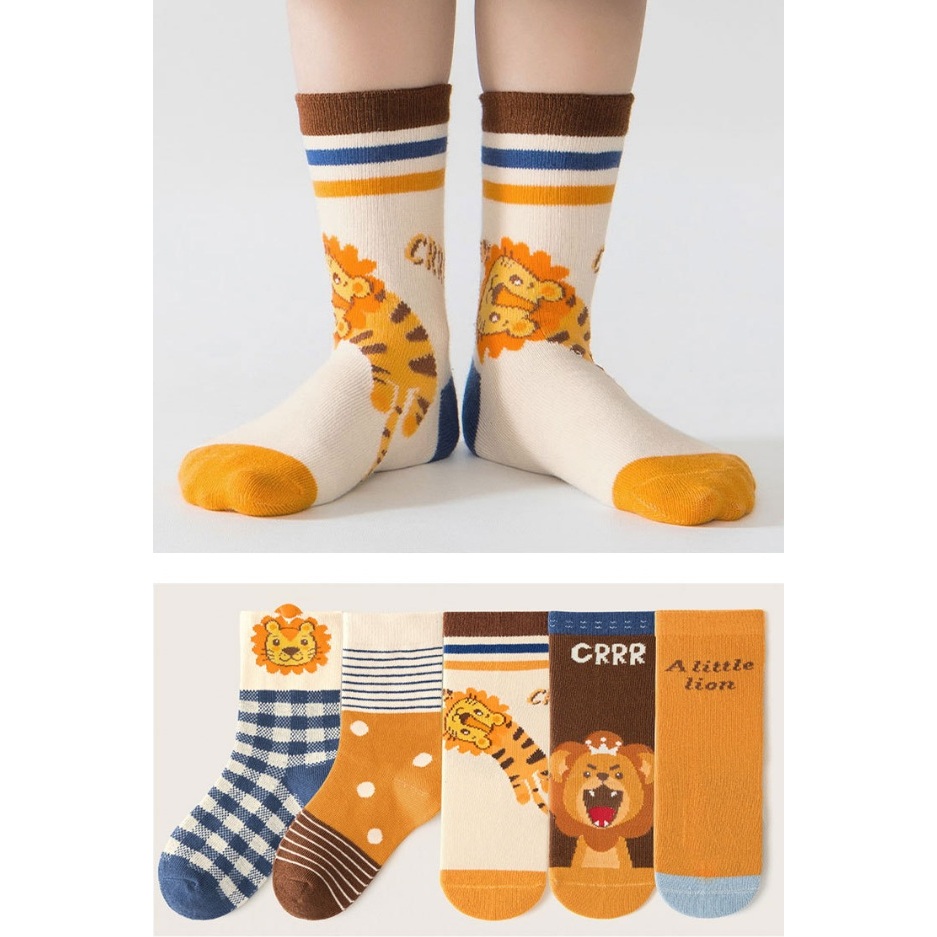 SET 5 Pasang Kaos kaki Anak Laki- Laki Cowo Usia 0 -12 Tahun Katun Premium Kaos Kaki Anak Laki Laki