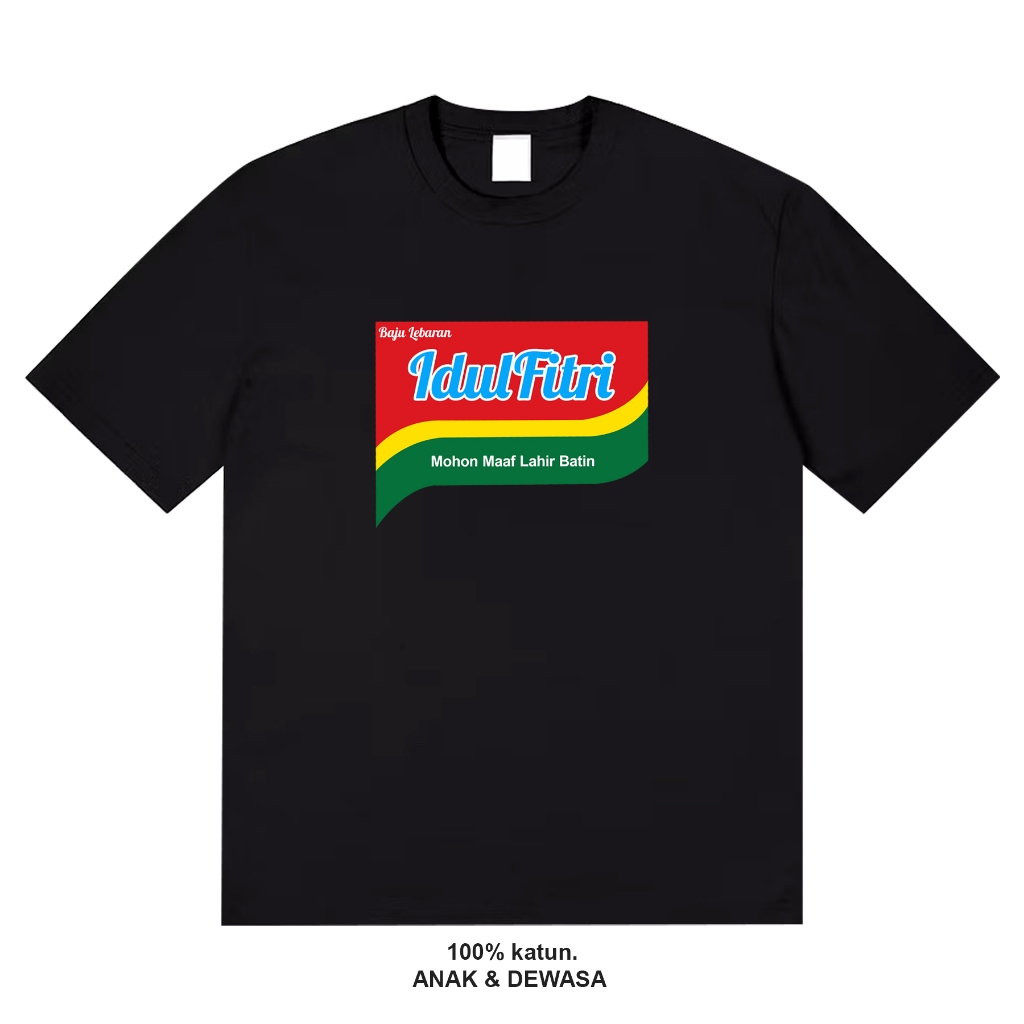 kaos unisex cotton combat Plesetan parodi IDUL FITRI versi brand mie / kaos lebaran / baju lebaran /