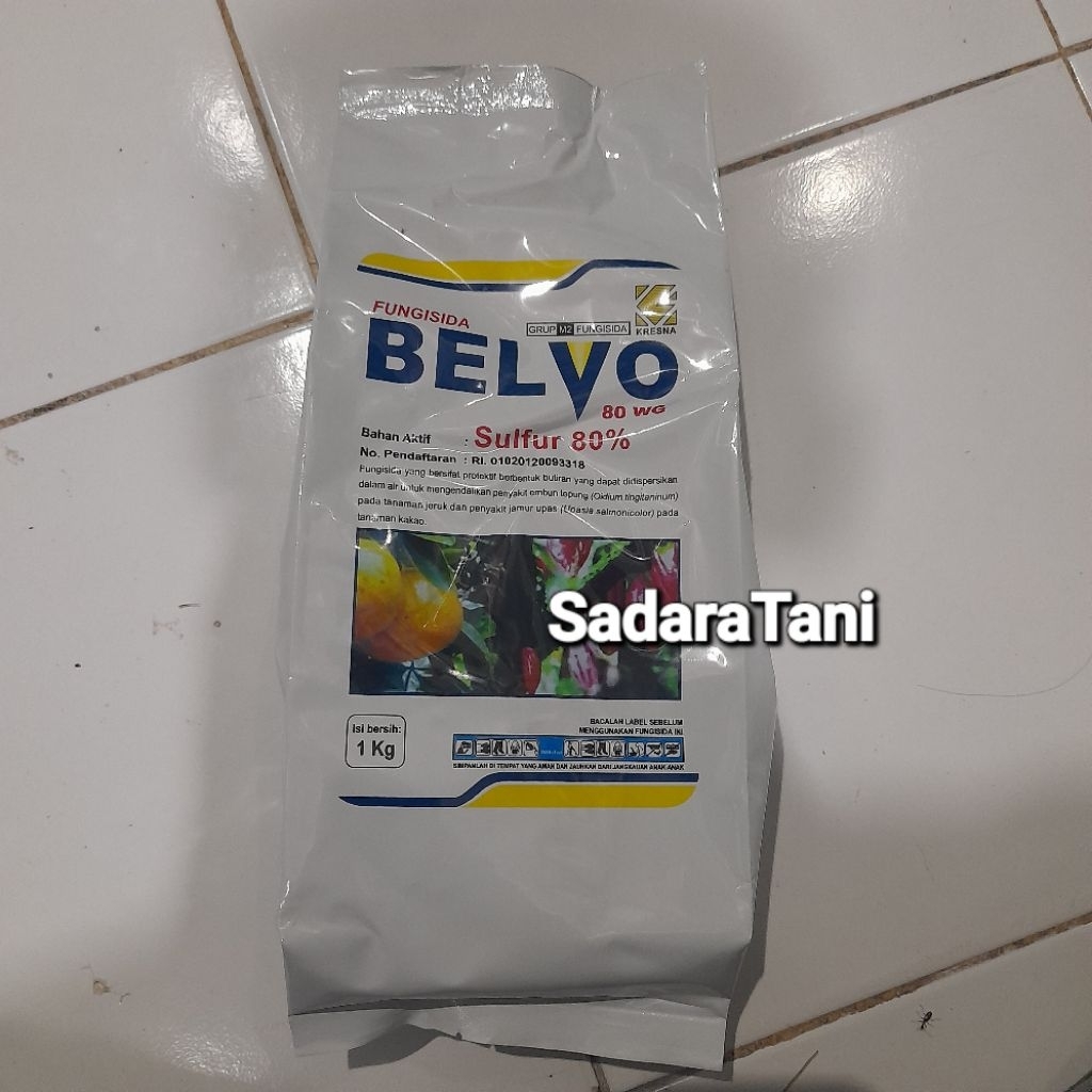 Fungisida BELVO 80WG 1Kg Bahan aktif : Sulfur 80%