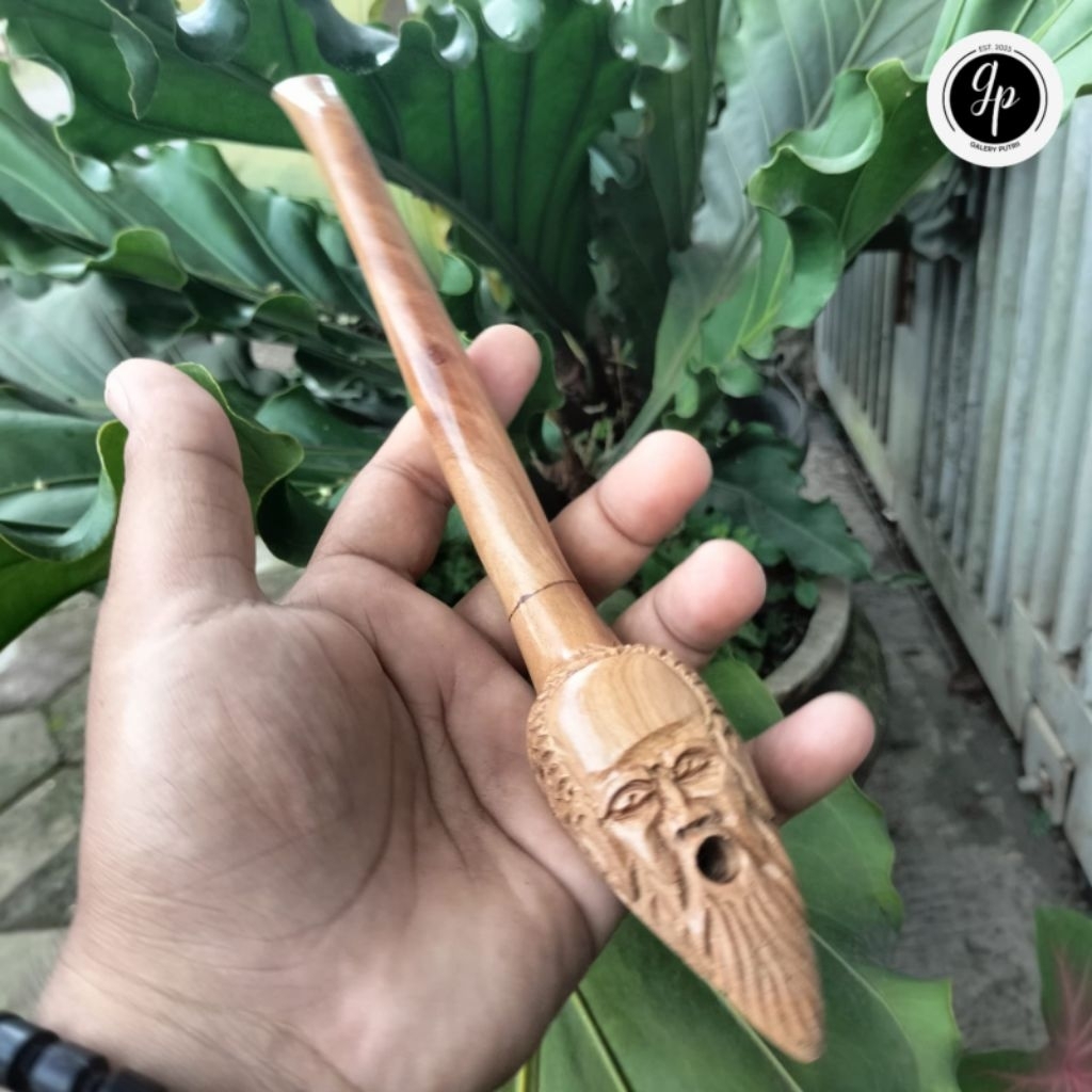 once pipa varian model unik dan antik ukir pak tua / ukir orang tua kayu Cendana wangi