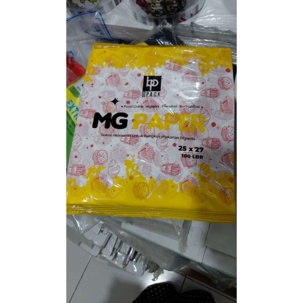 kertas laminasi (pembungkus makanan/nasi) motif