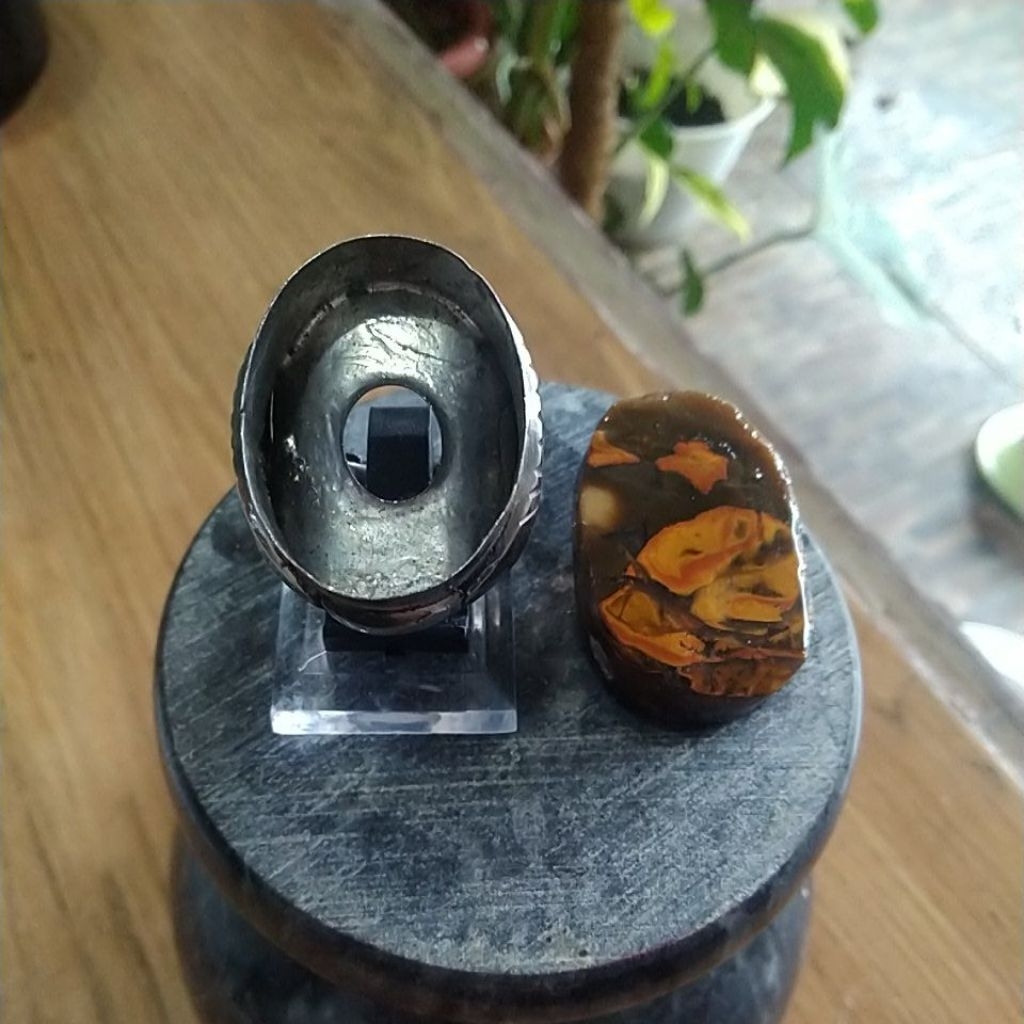 bahan batu akik Garut + ring
