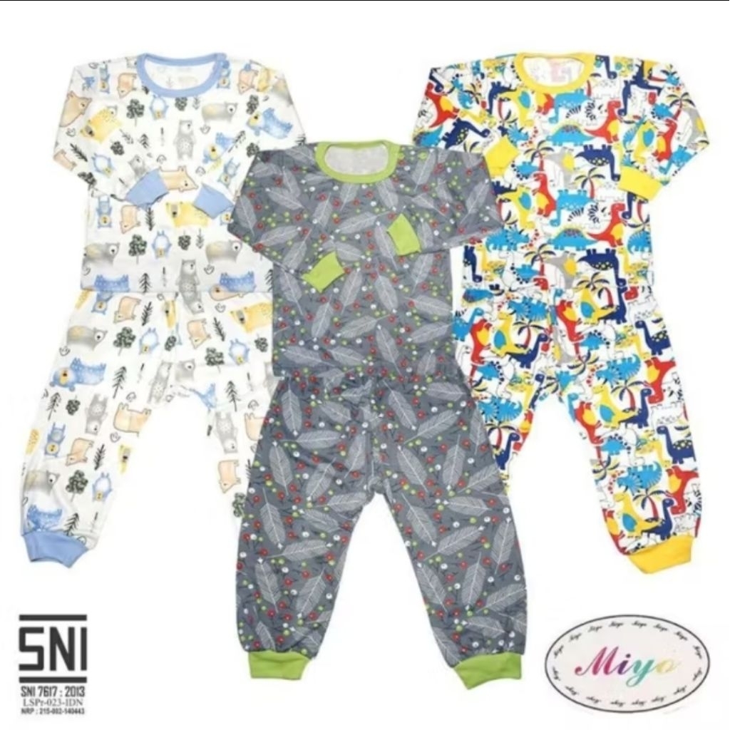 Miyo Setelan Bayi Anak S/M/L Pendek-Pop, Panjang-Panjang