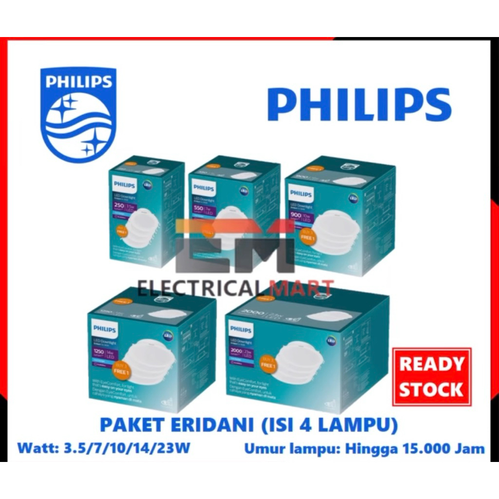 lampu philips downlight 7 watt