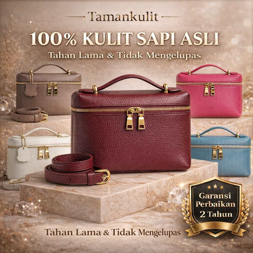 ​Tas Selempang Wanita Kulit Sapi Asli Buatan Lokal Indonesia Model Lori - Sling Bag Pesta Elegan Pre