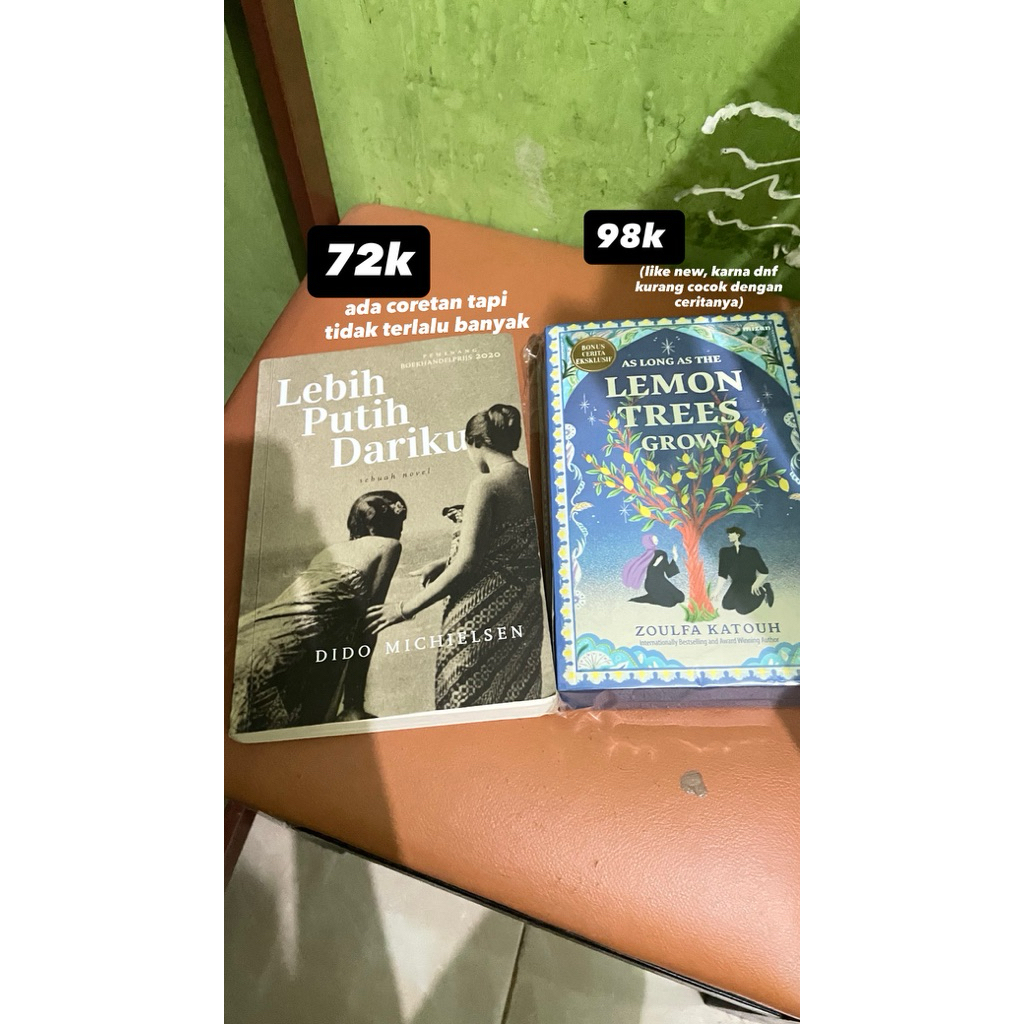 as long as the lemon trees grow | lebih putih dariku | preloved buku novel