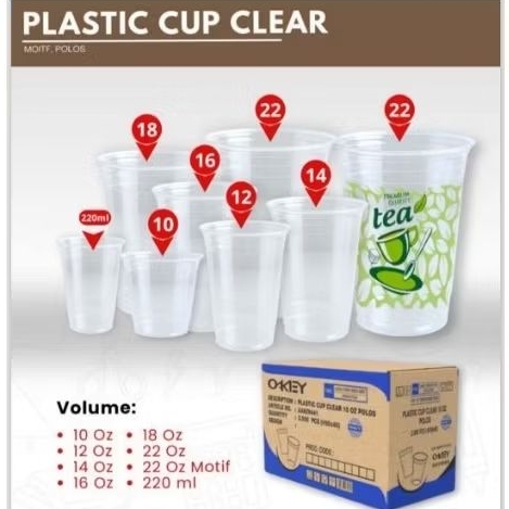 Cup polos Okey 12oz 14oz 16oz