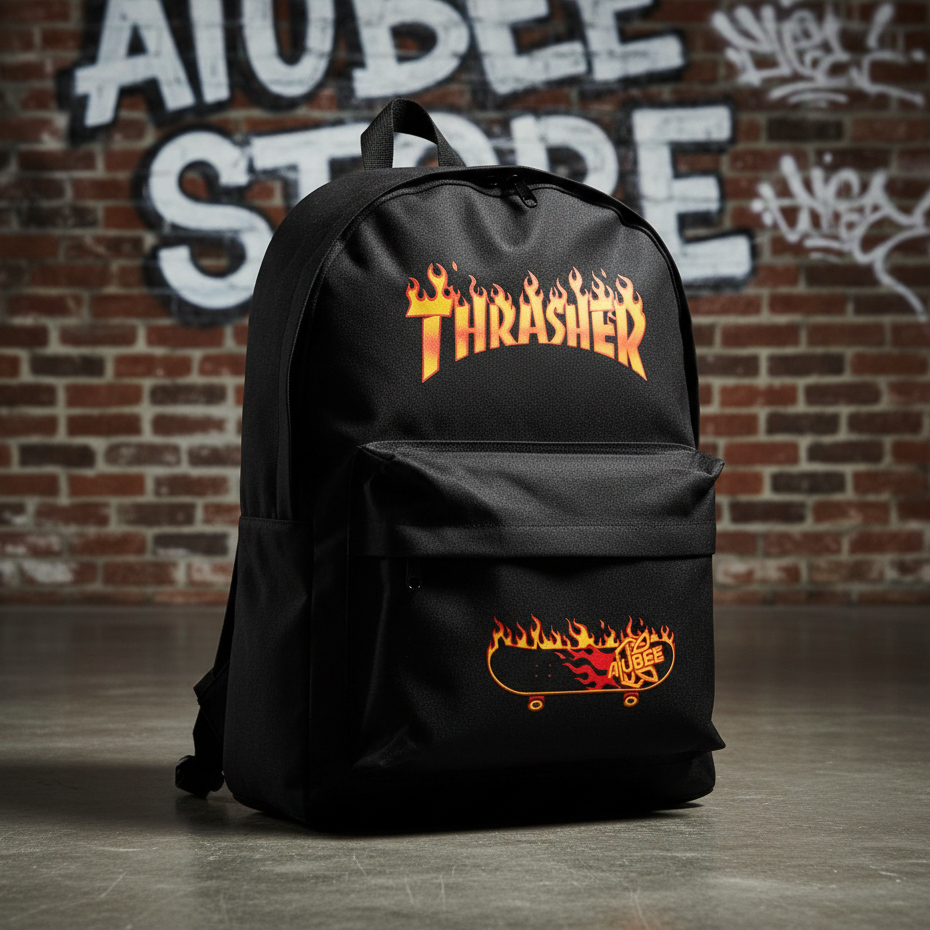 Thrasher Skate | Tas Backpack Laptop Sekolah Kuliah Kerja Nongkrong Original | Tas Ransel Distro | T