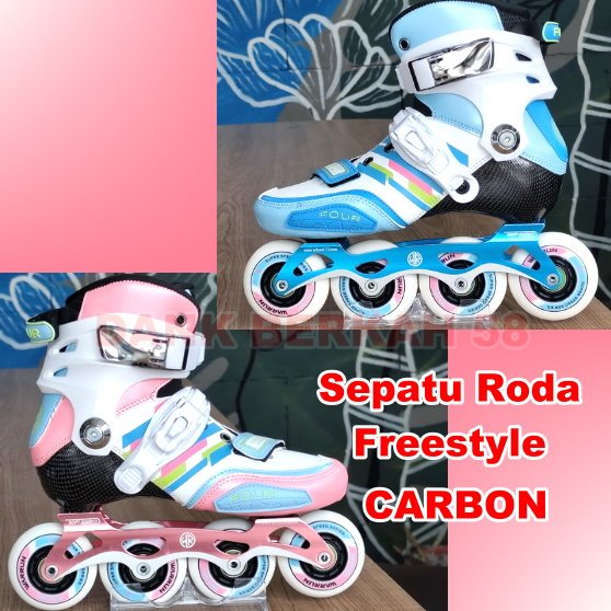 Sepatu Roda Freestyle Ketangkasan Slalom Carbon WARRUN
