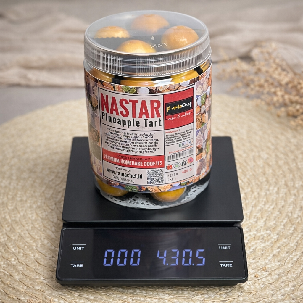 NASTAR Premium Butter Wisman Lembut Moist | Selai Nanas Legit Tanpa Pengawet | Kue Kering Spesial Lebaran | Kemasan Jar 750ml & Hardtop 350gr by RaMaChef
