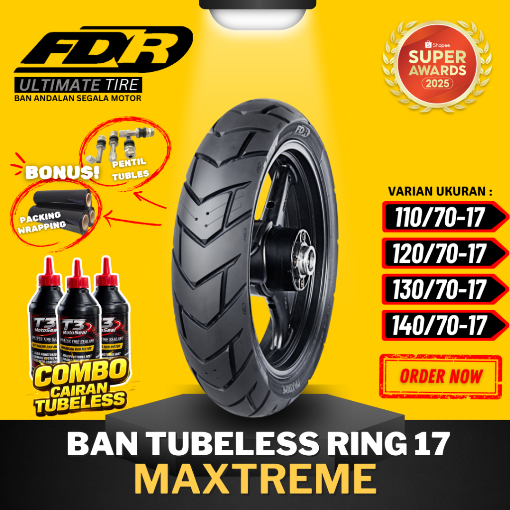 [READY COD] BAN FDR MAXTREME RING 17 / ( 110/70-17 / 120/70-17 / 130/70-17 / 140/70-17 ) BAN FDR TUB