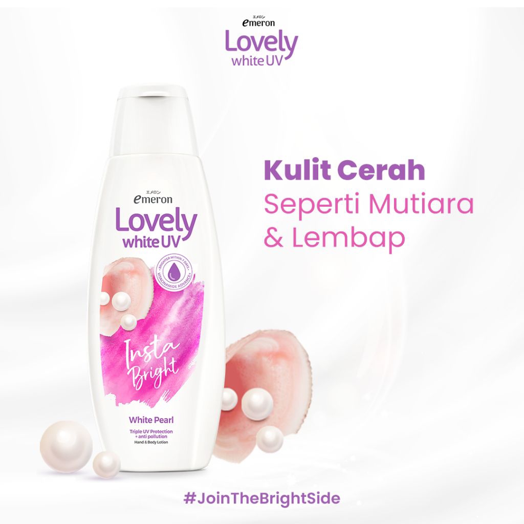 {Queen Beauty} Emeron Lovely White UV Hand Body Lotion Insta Bright White Pearl 200ml