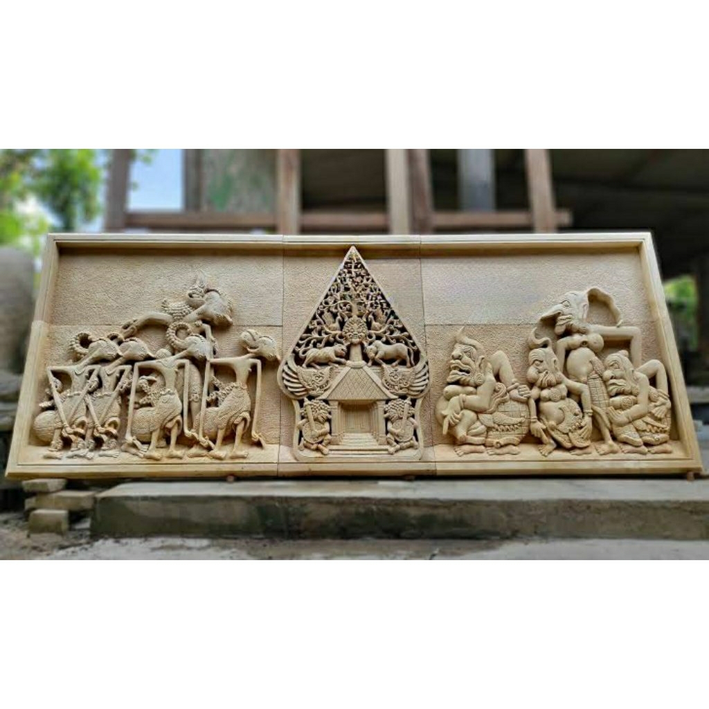 batu ukir wayang pandawa batu alam