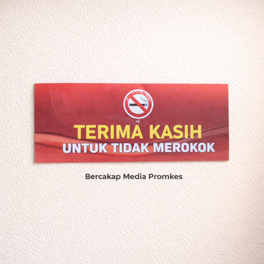 Stiker Terima Kasih untuk tidak Merokok | Stiker Dilarang Merokok | Sticker Larangan Merokok, KTR