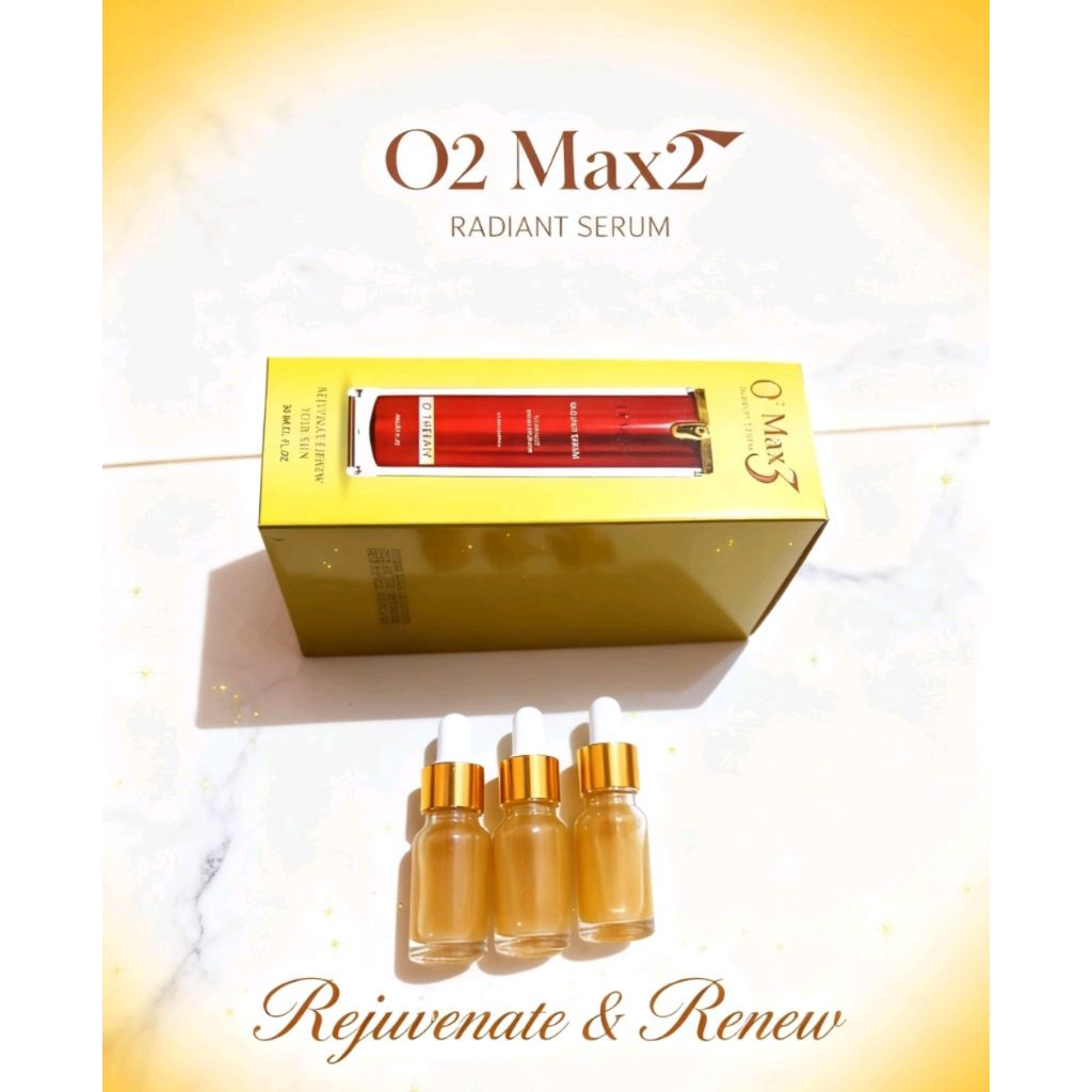 O2max3 Radiant Serum Kemasan Share In Jar 10 ml O2 max3 Untuk Kulit Sehat & Cantik Luar Dalam Origin