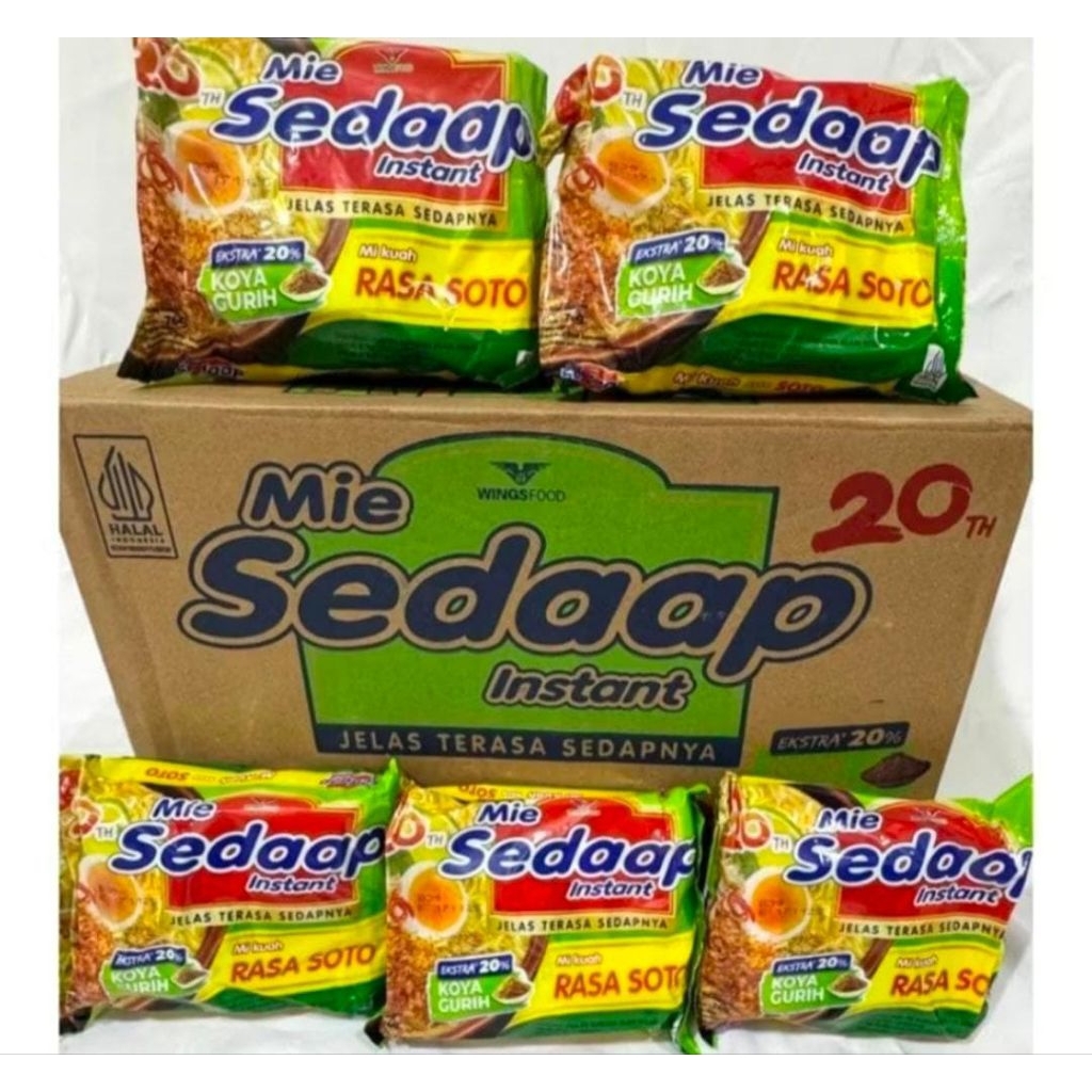 MIE SEDAP SOTO 1 DUS/1 KARTON ISI 40PCS