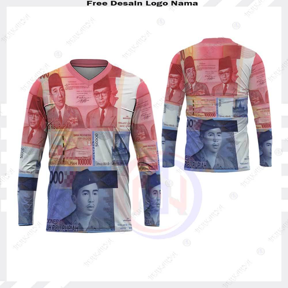 Gambar Uang keren Kaos Jersey Uang 150 Ribu Rupiah / Kaos Uang Seratus Lima Puluh Ribu Fullprint / B