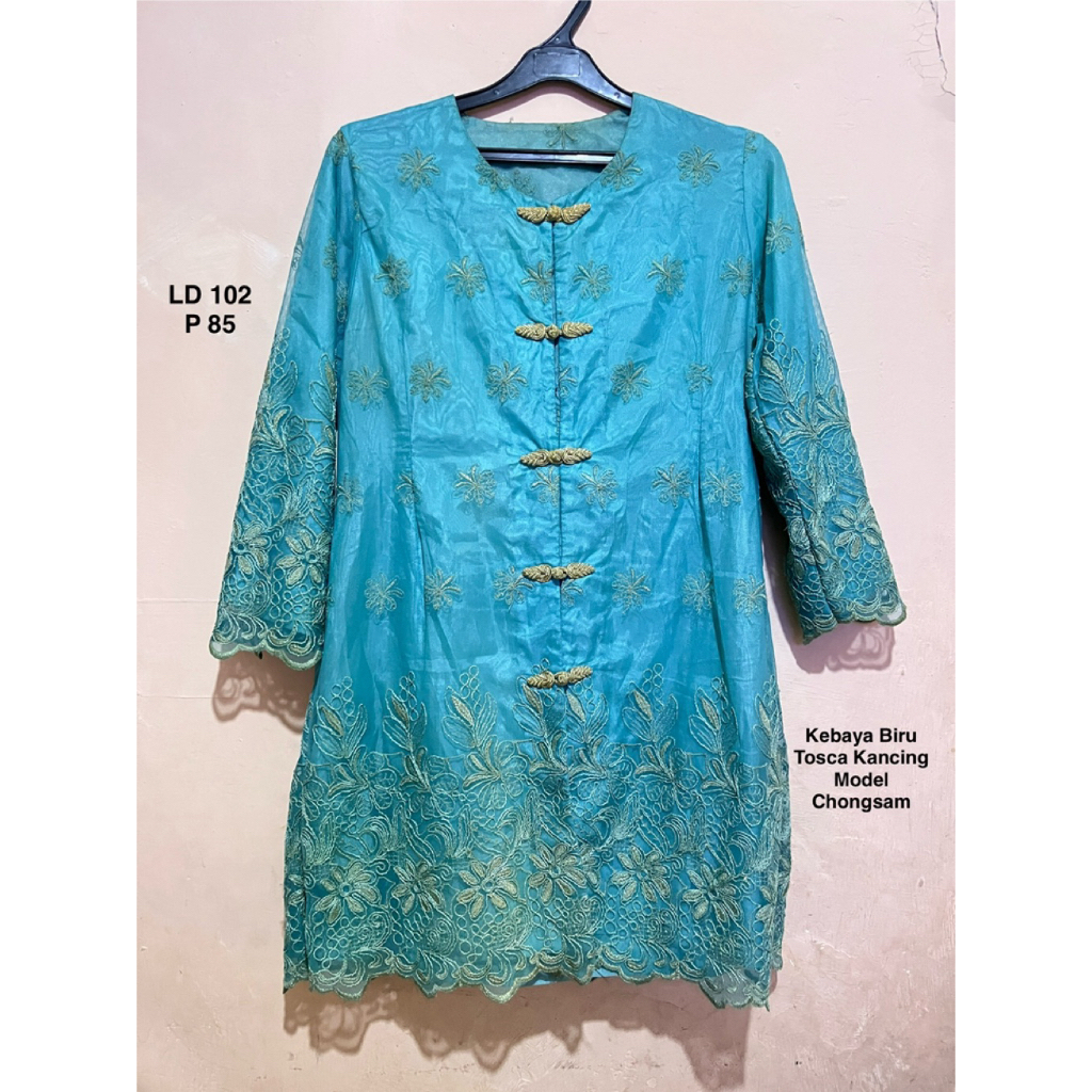 Kebaya Biru Tosca Preloved Premium