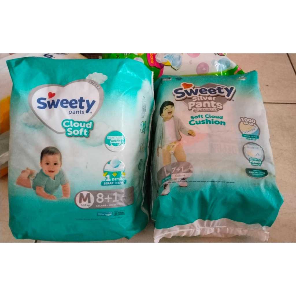 sweety pants popok tipe celana   ukuran m dan l