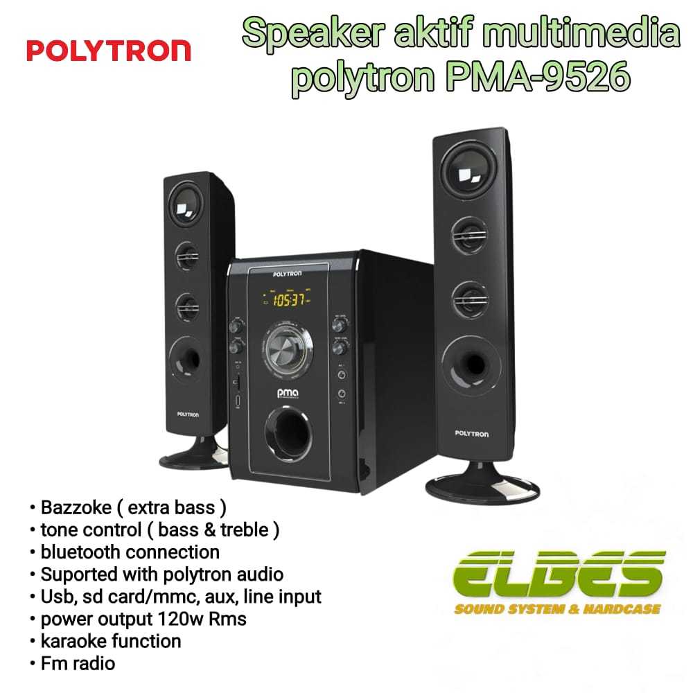 POLYTRON Multimedia Speaker Aktif PMA 9526 /-B New