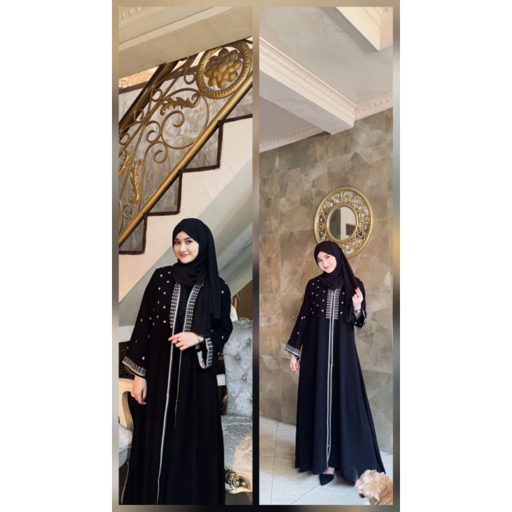 abaya hitam jetblack
