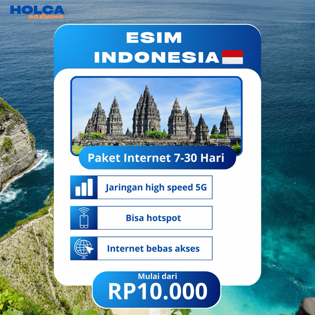 eSIM Roaming Telkomsel Indonesia | Unlimited Internet | 1-20 GB / Aktif 7-30 Hari | eSIM Roaming | e