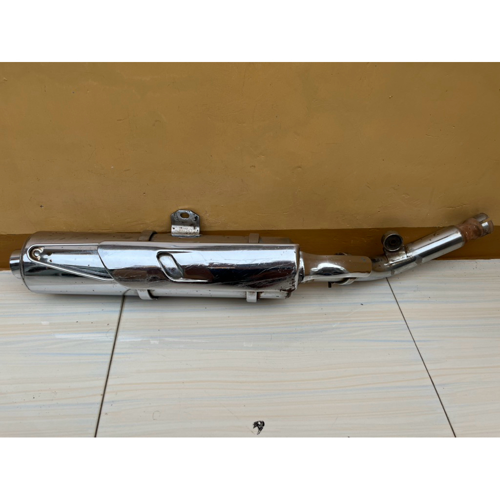 silincer knalpot scorpio z/g krum chrome model cincin original second