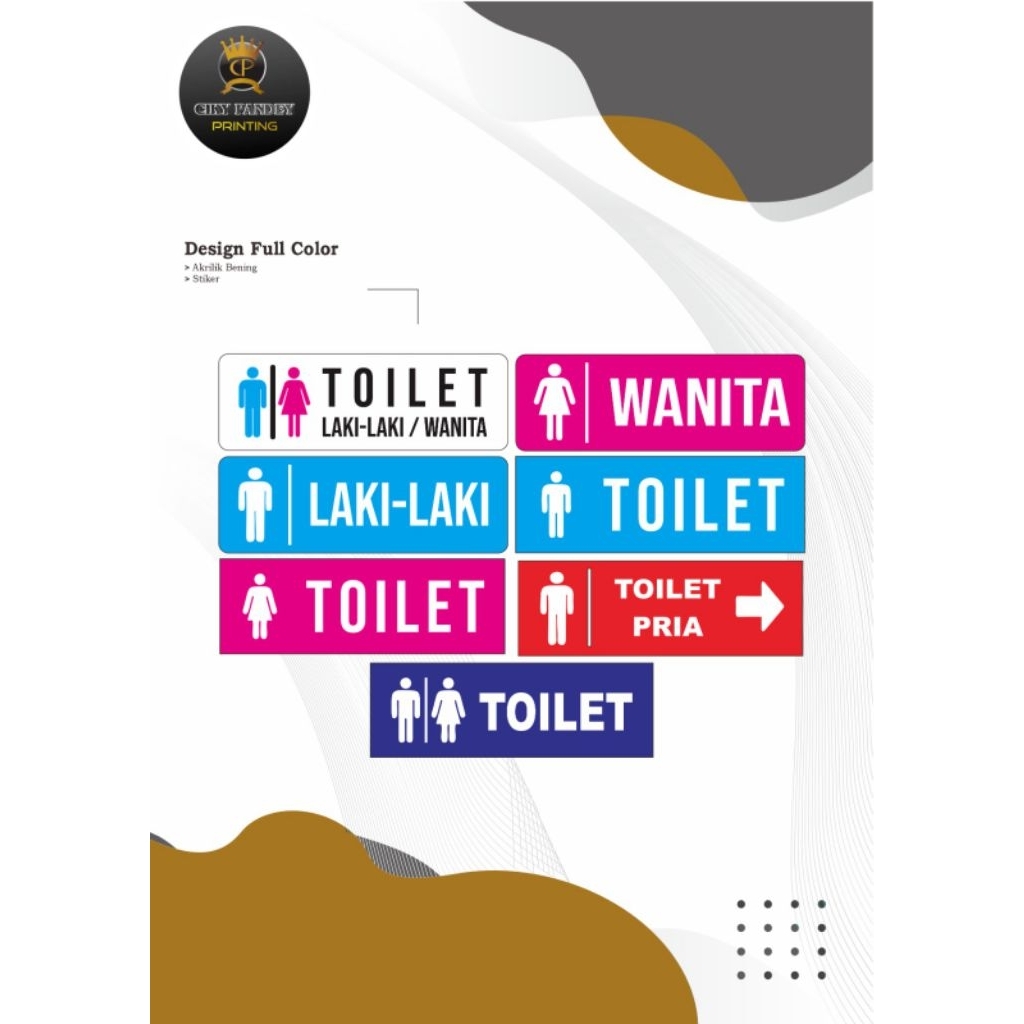 Akrilik toilet / akrilik toilet wanita / akrilik toilet pria / papan nama / sign akrilik