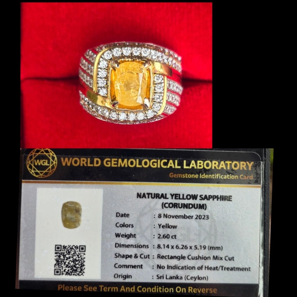 Natural Yellow Sapphire _ No Heat_Ceylon + Memo WGL