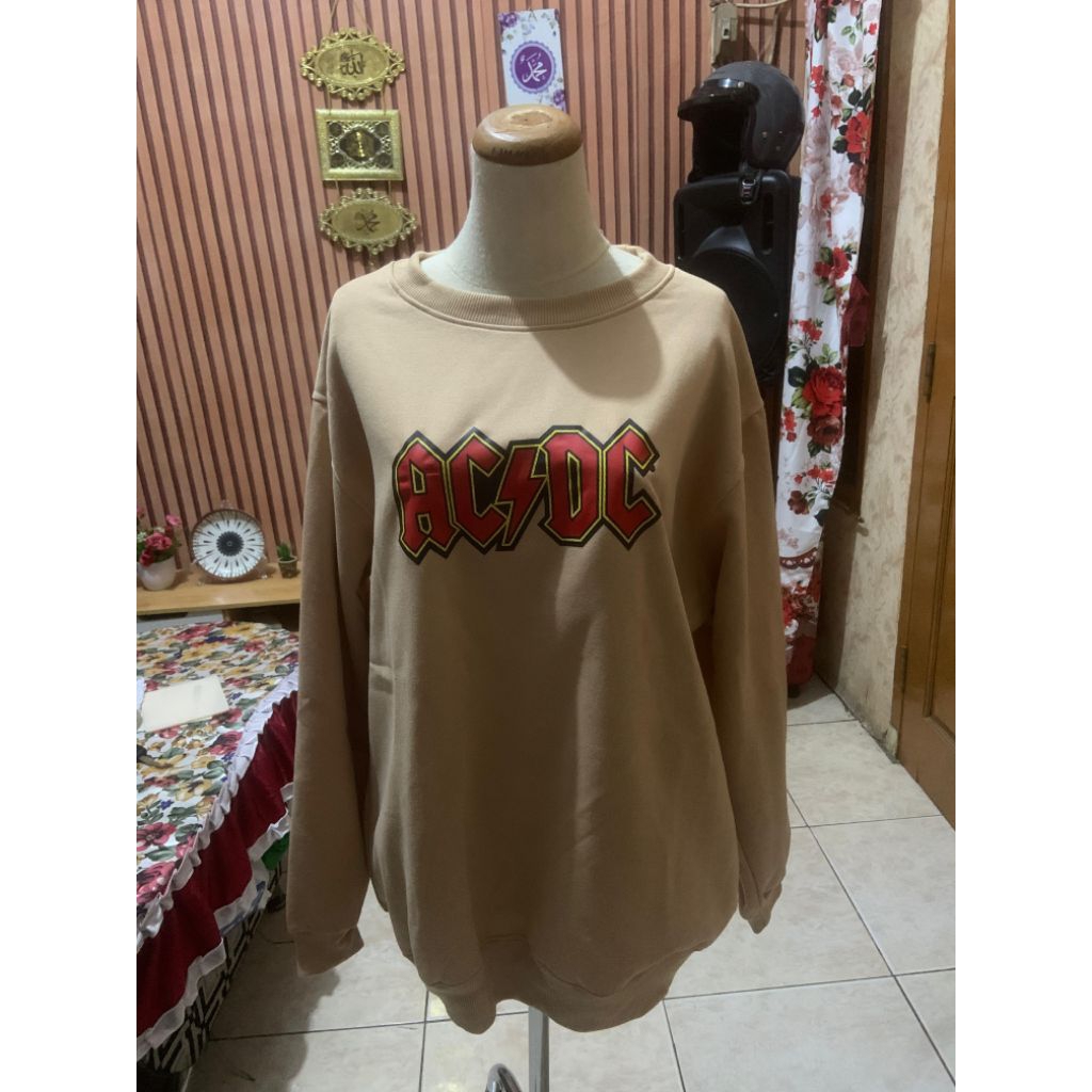 Sweater Crewneck Polos/Gambar Unisex Oversize