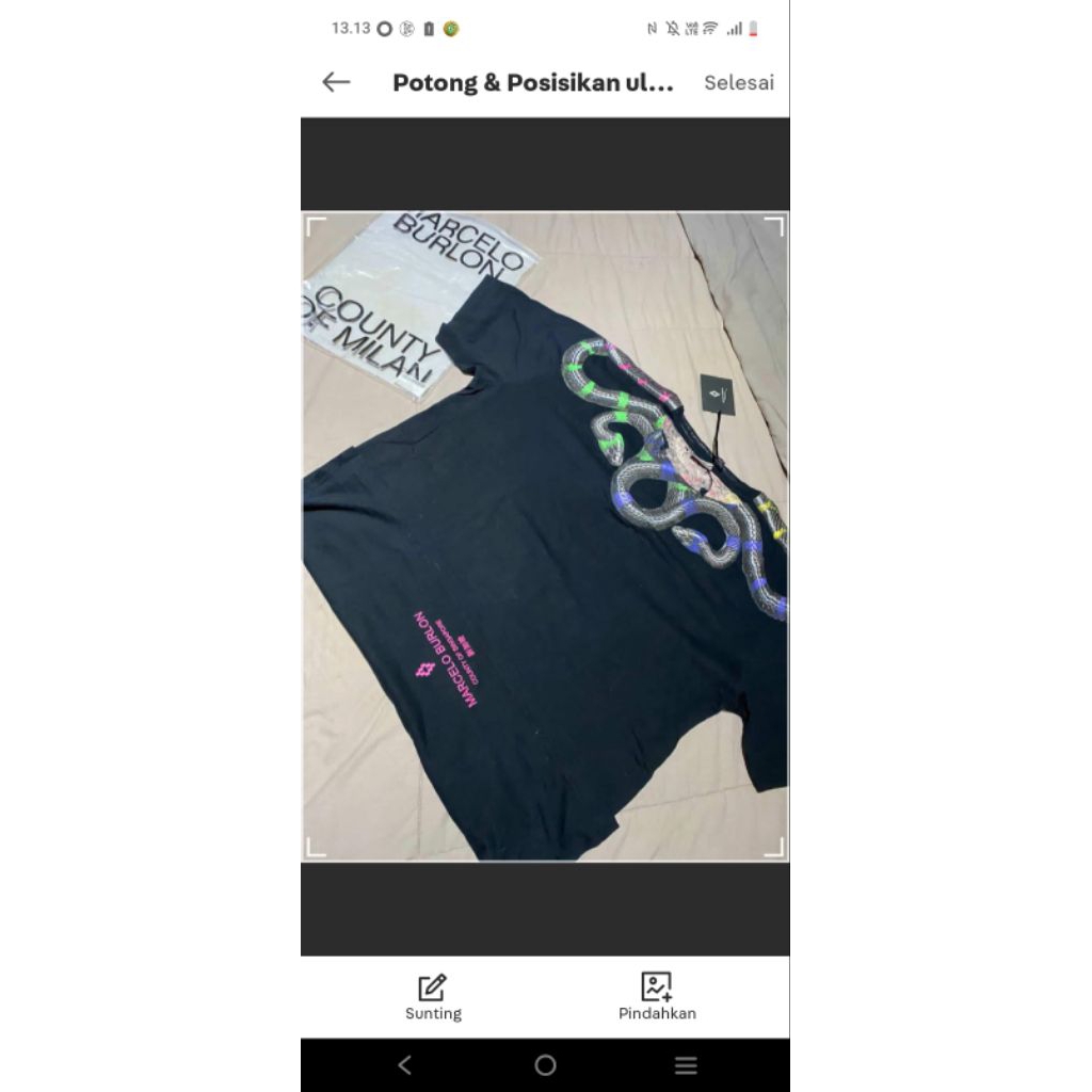 SS Snakes T shirt Black Multicolo Marcelo Burlon