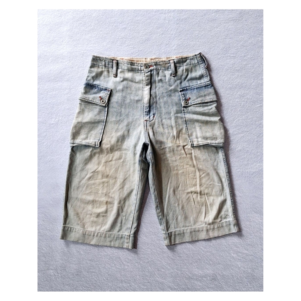 FOB FACTORY HERRINGBONE CARGO MONKEY SHORTS MADE IN JAPAN