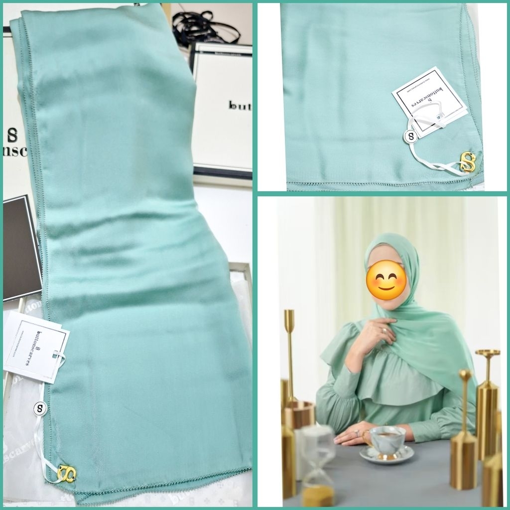 BUTTONSCARVES Zara Shawl Pasmina - Jade | Ori New