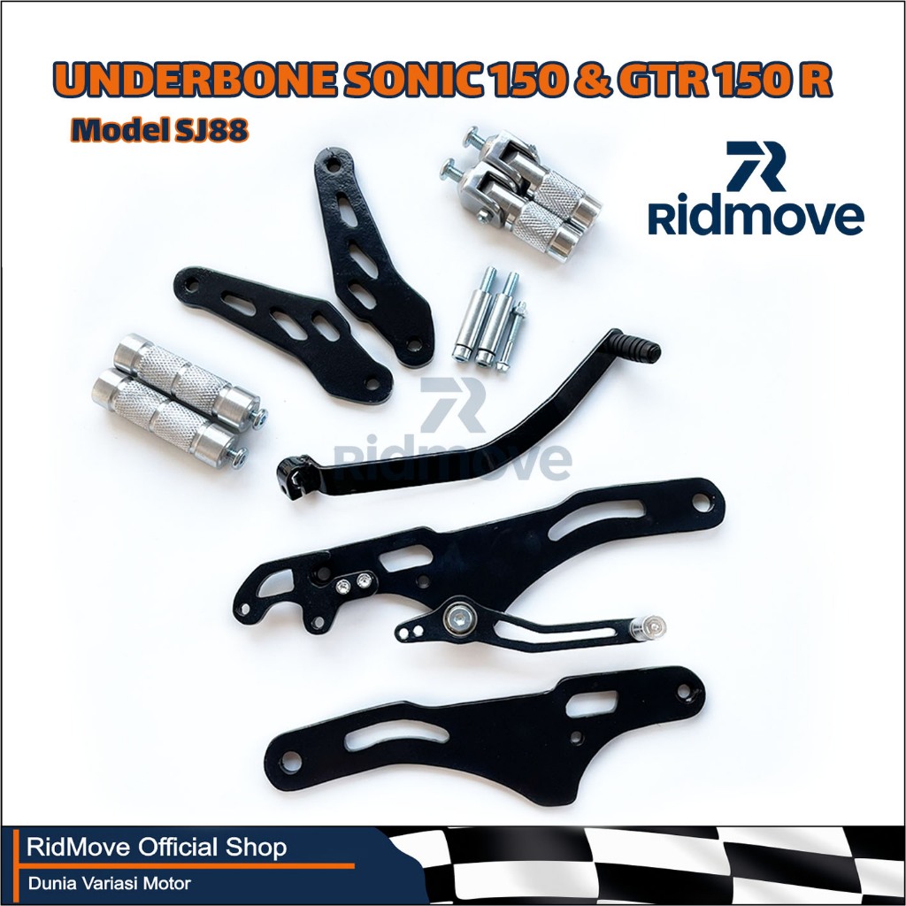 Footstep Underbone Sonic 150R Model SJ88 Bahan Plat Besi 8mm Cutting CNC PNP Sonic 150 R / GTR 150 R
