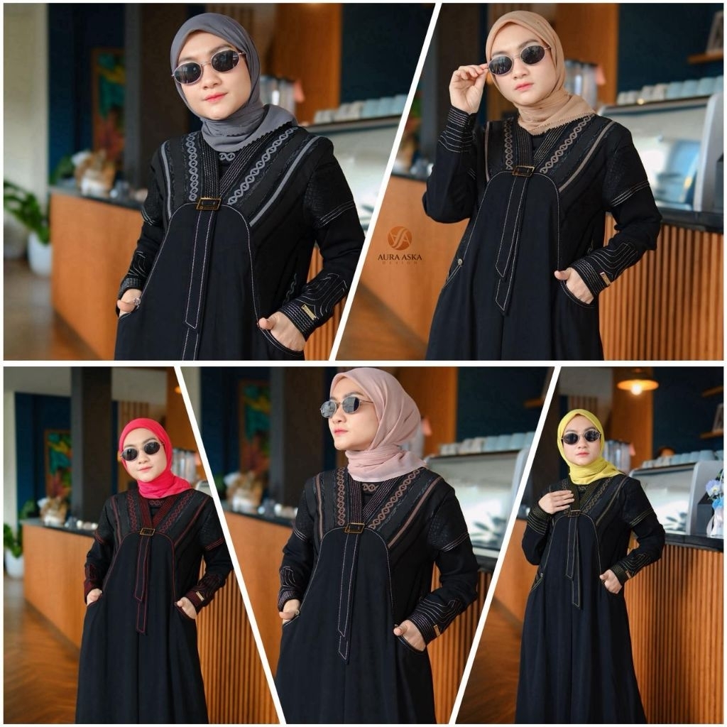 ABAYA MAHALINI / ZALIMA DRESS BY AURA ASKA ORIGINAL 100% / gamis etnik