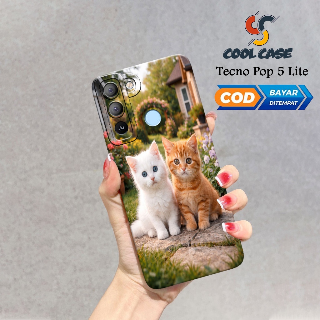 Case Hp Tecno Pop 5 Lite Terbaru - Fashion Case Kucing - Softcase Hp Tecno Pop 5 Lite Terbaru - Case