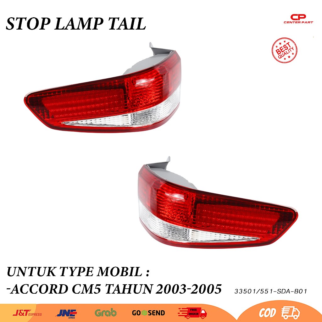 Stop Lamp Tail Lamp Lampu Belakang Kiri Kanan Accord Cm5 2003 2004 2005