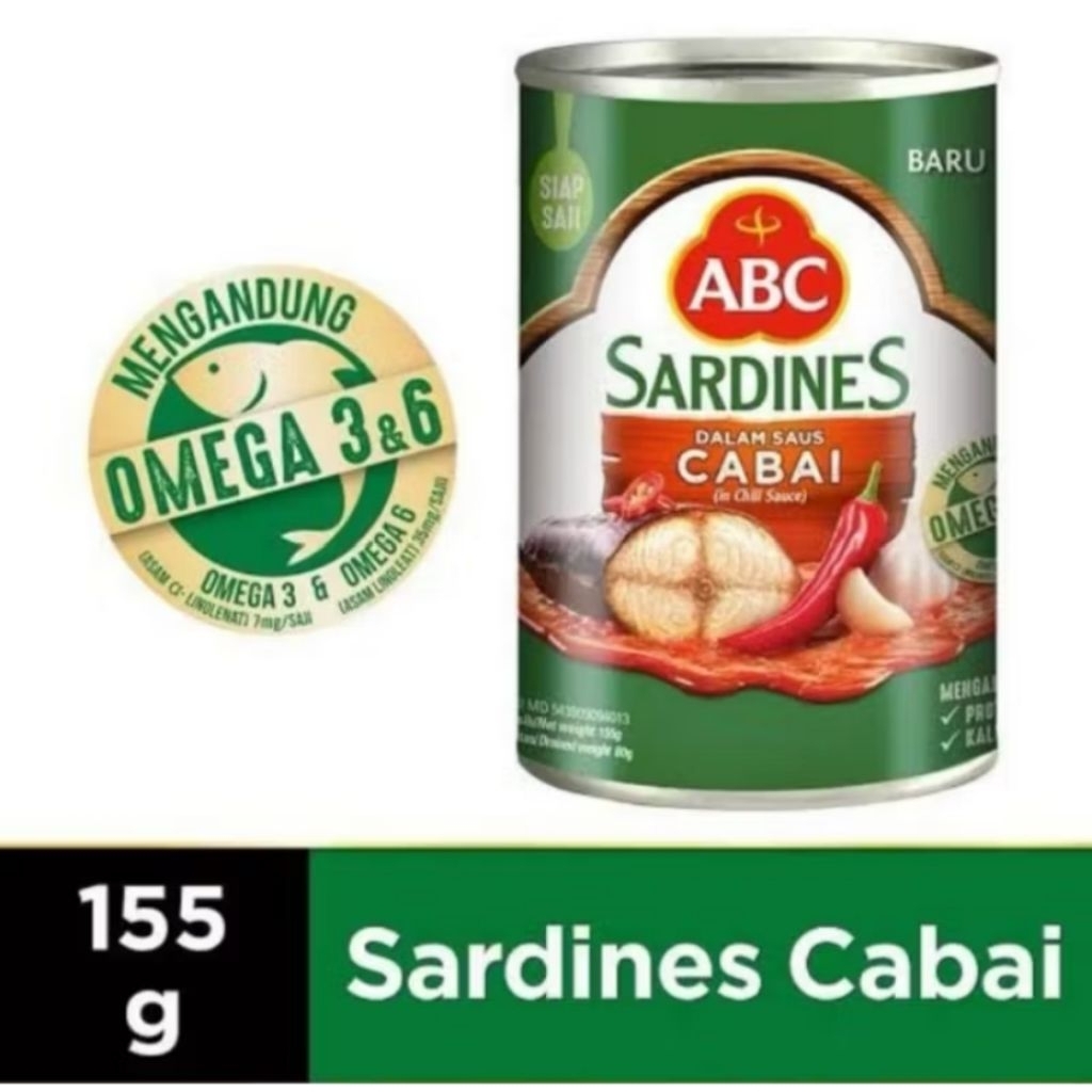 ABC Sarden Saus Cabai 155gr - Sarden ABC 155gr Cabai