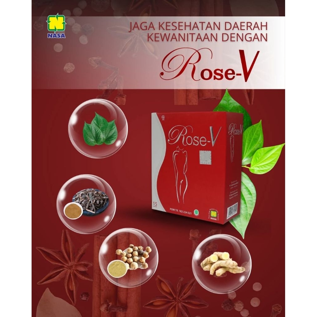 Rose V NASA herbal BPOM original 1 box isi 15 sachet
