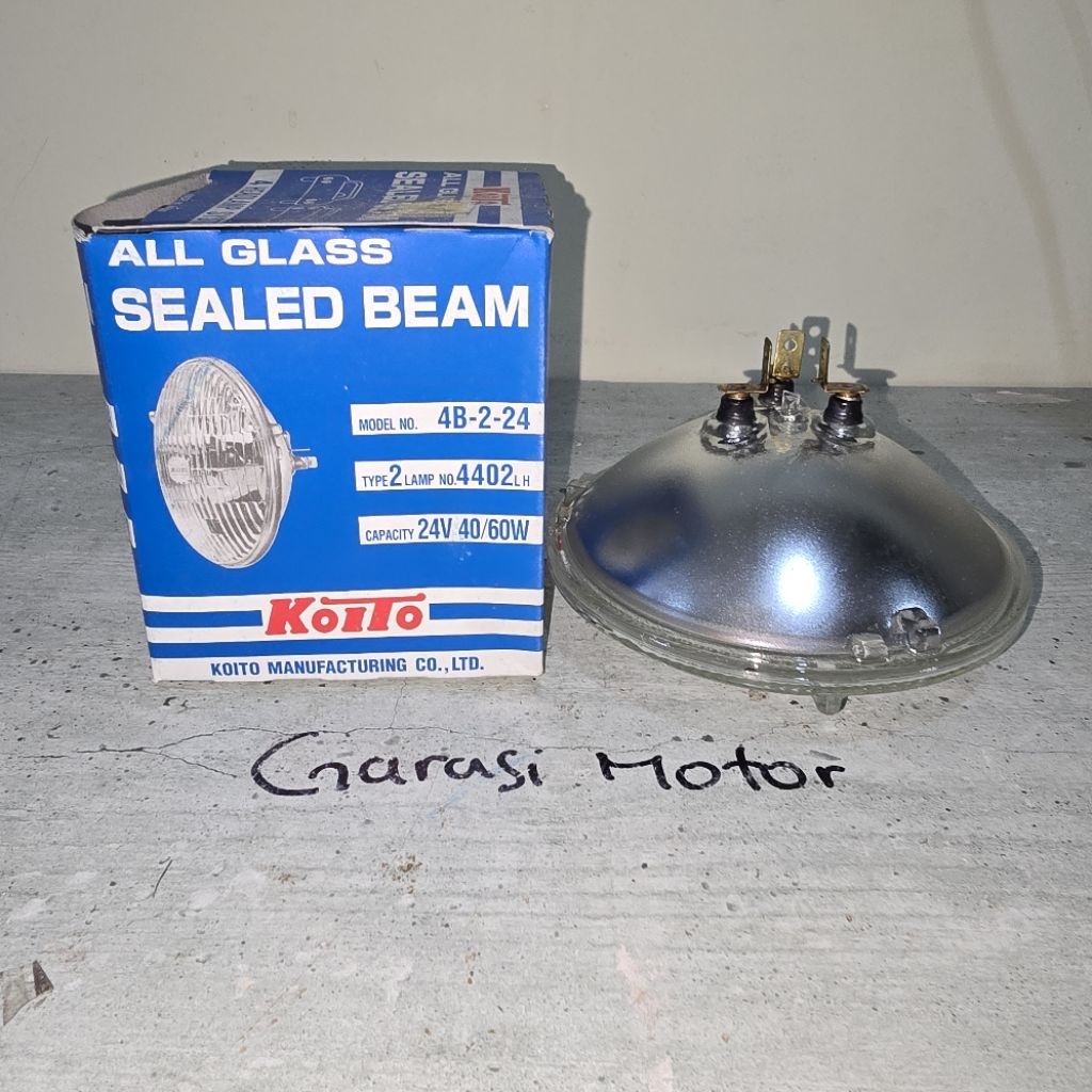 REALIGHT LAMPU SEALED BEAM PS100 PS120 LAMA 4402X 24V 40/60W KAKI 3 Made in japan