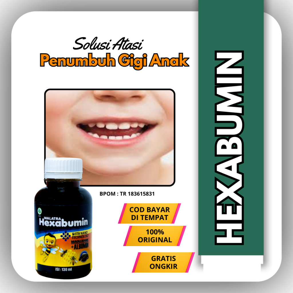 Madu Hexabumin - Penumbuh Gigi Anak, Suplemen Penumbuh Gigi Anak, Vitamin Cepat Tumbuh Gigi, Memperc