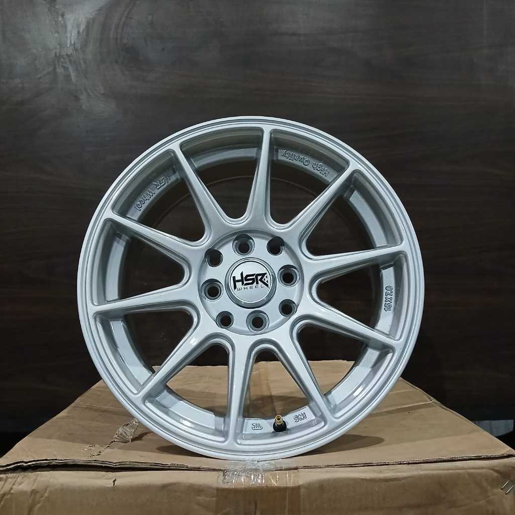 Velg Mobil Ring 15 Type SHINJUKU Pelek HSR R15 ||  SILVER DASH