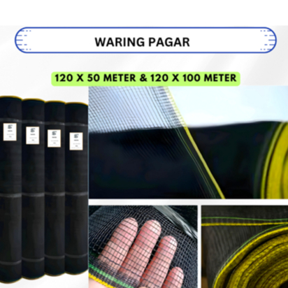 Waring Jaring Hitam Lebar 1.2 Meter X Panjang 5 15 25 52 100 Meter Serbaguna Untuk Pagar Ayam Bebek 
