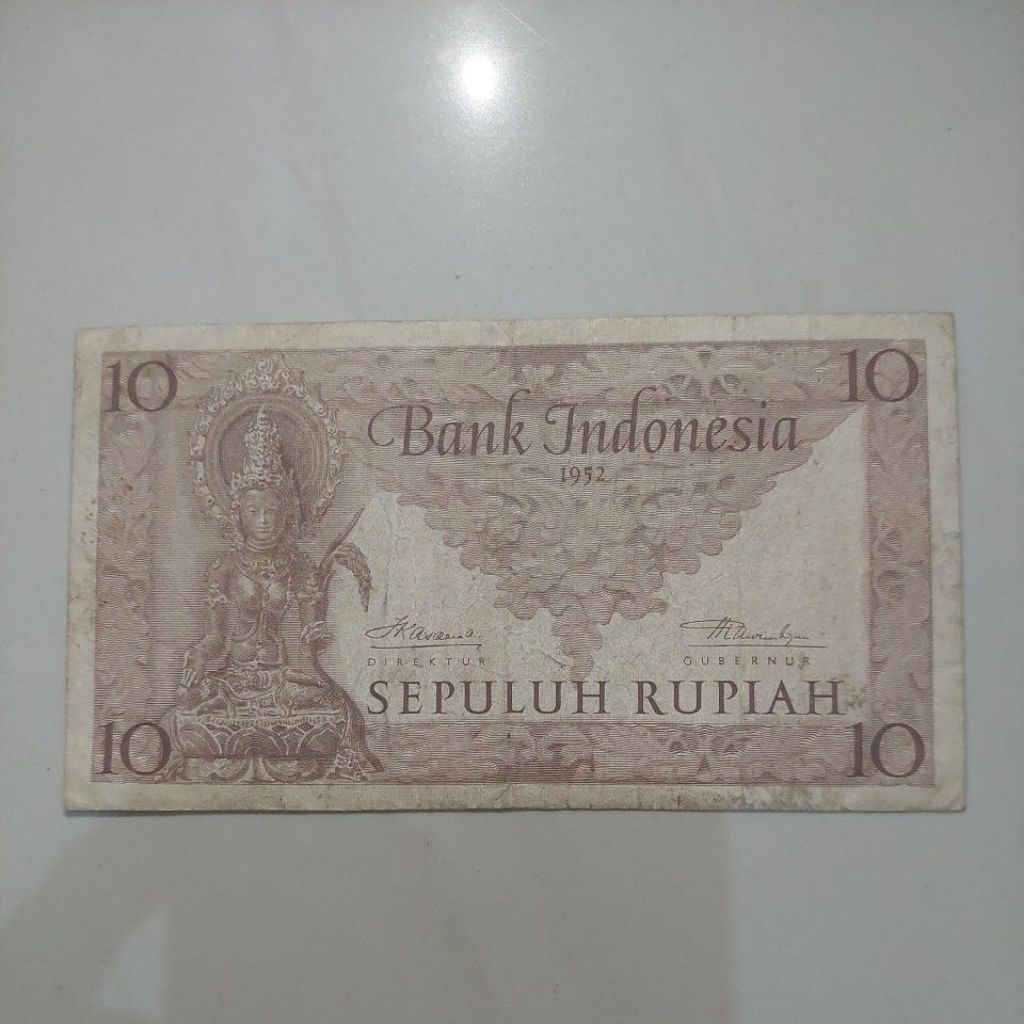 10 rupiah seri budaya tahun 1952. replacement XBS003561