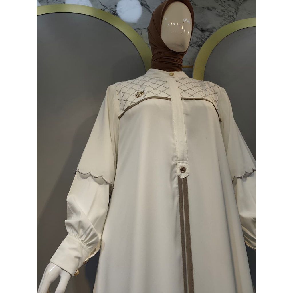 Dress Putih By Naura / Gamis Putih Naura / Naura Premium / Gamis Lebaran Putih / Naura Original