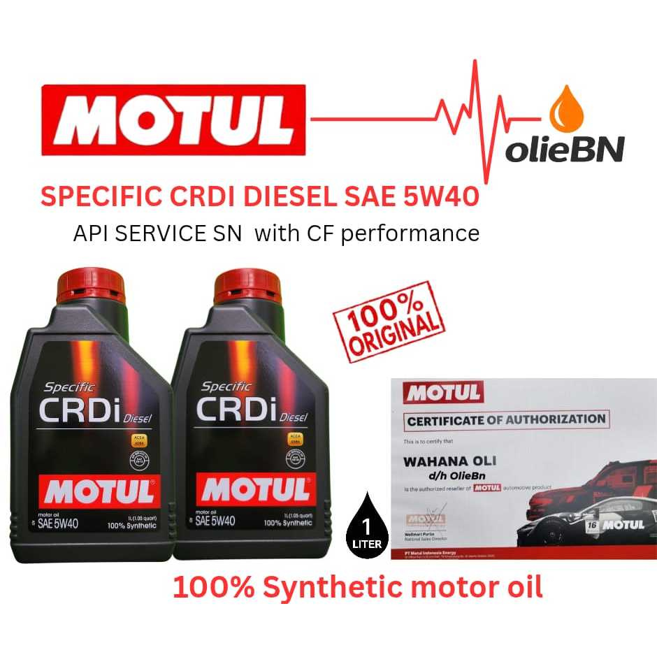 MOTUL CRDI 5w40 diesel (100% ori) liter