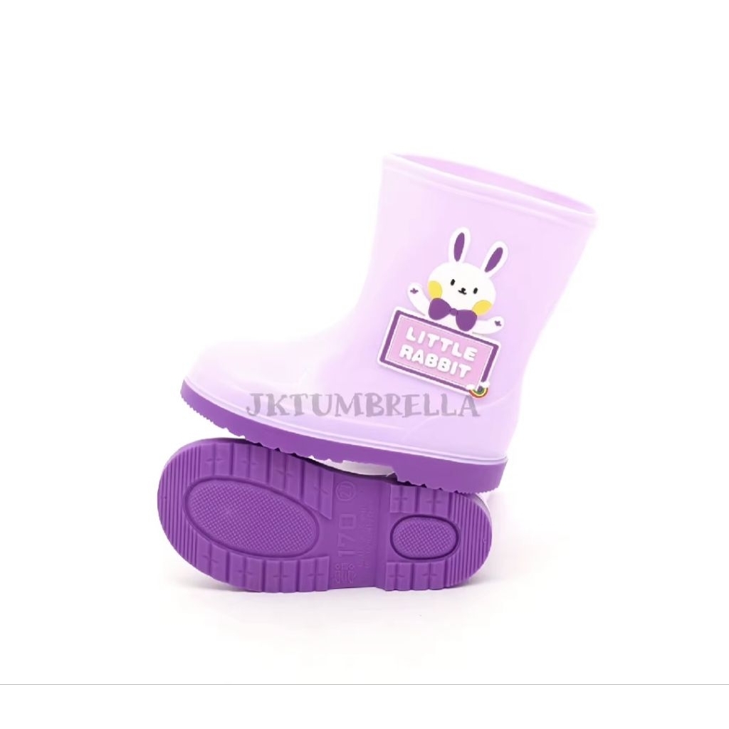 Sepatu boots anak, sepatu hujan boot anak perempuan motif little rabbit