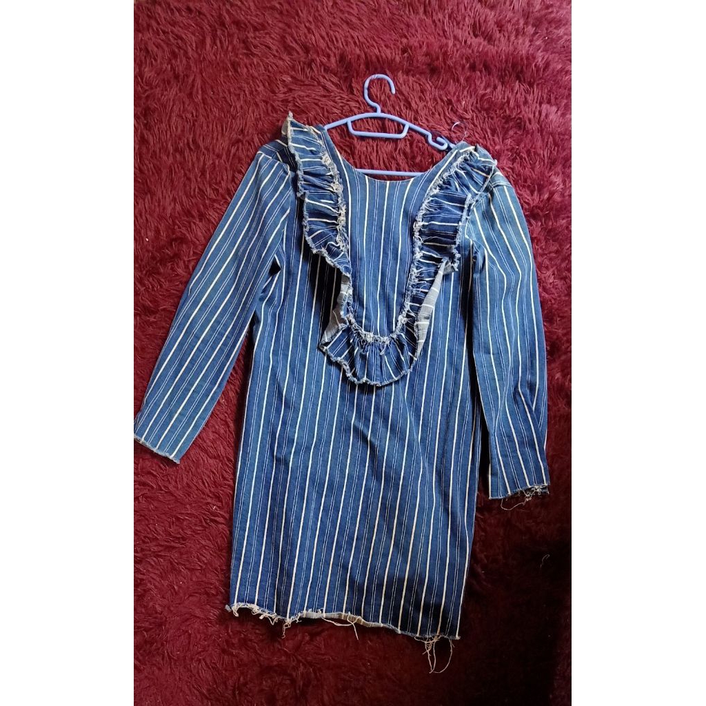 Zara denim blouse