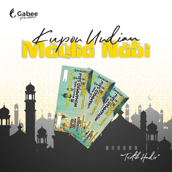 KUPON MAULID NABI / ISRA' MI'RAJ / CETAK KUPON PAWAI MAULID NABI